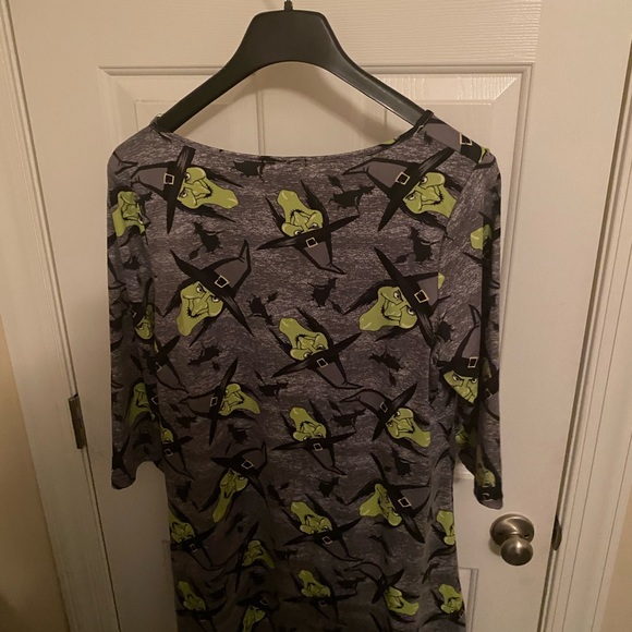 NWT Halloween 8 of Hearts grey gray Dress Witches Stretchy costume Halloween  XL - Picture 2 of 3